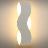 💡 led modern wall light: white metal acrylic non-dimmable sconce for bedroom or living room, 12w warm white led vanity mirror lamp and make up light (3000k) логотип