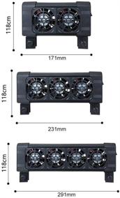 img 2 attached to NTRA Aquarium Cooling Fan Adjustable Fish Tank Supplies 2 3 4 Heads Quiet Cold Wind Durable Mini Temperature Control Clip-On Chiller Energy Saving Fresh Marine (FS 602)