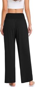 img 3 attached to 👖 TARSE Women's Wide Leg Pants: Comfy Lounge Pajama Sweatpants with Flowy Fit & Pockets