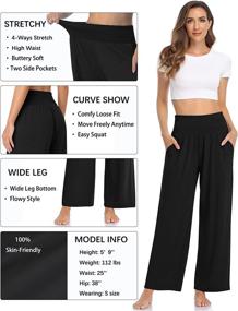 img 1 attached to 👖 TARSE Women's Wide Leg Pants: Comfy Lounge Pajama Sweatpants with Flowy Fit & Pockets