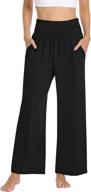 👖 tarse women's wide leg pants: comfy lounge pajama sweatpants with flowy fit & pockets логотип