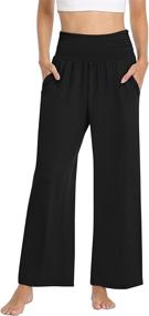 img 4 attached to 👖 TARSE Women's Wide Leg Pants: Comfy Lounge Pajama Sweatpants with Flowy Fit & Pockets