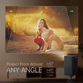 img 2 attached to 🎥 Missyee Mini DLP Projector - 150 ANSI Lumens, Android 9.0, WiFi, 1080P, HDMI USB, Bluetooth Speakers, Rechargeable Battery - Carry Case and Tripod Included