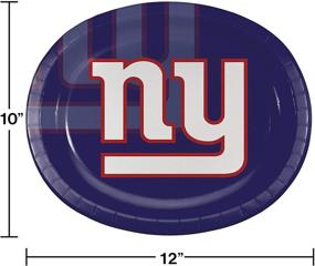 img 1 attached to Овальные бумажные блюда New York Giants от Creative Converting - Официально лицензионный продукт NFL, 8 штук
