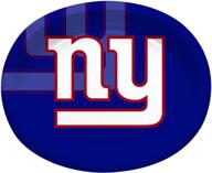 new york giants oval paper platters by creative converting - officially licensed nfl product, 8-count logo