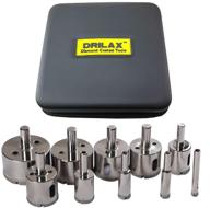 efficient diamond drilling for porcelain with drilaxtm bathroom tool logo