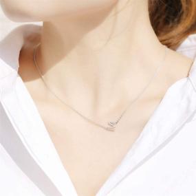 img 2 attached to 📿 Hidepoo Sideways Initial Necklace for Women - 14k Gold Plated CZ Alphabet 26 A-Z Letter Necklace, Personalized Monogram Initial Necklace - Perfect Gifts for Women and Girls