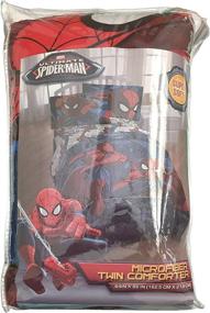 img 1 attached to 🕷️ Official Marvel Spiderman Burst Twin Comforter - Super Soft Reversible Bedding with Spiderman Design - Fade Resistant Polyester Microfiber Fill - Ideal for Kids