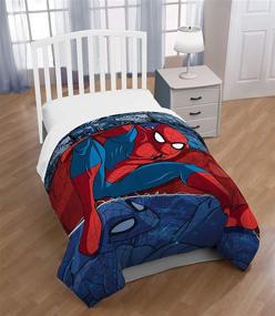 img 2 attached to 🕷️ Official Marvel Spiderman Burst Twin Comforter - Super Soft Reversible Bedding with Spiderman Design - Fade Resistant Polyester Microfiber Fill - Ideal for Kids