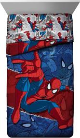 img 4 attached to 🕷️ Official Marvel Spiderman Burst Twin Comforter - Super Soft Reversible Bedding with Spiderman Design - Fade Resistant Polyester Microfiber Fill - Ideal for Kids