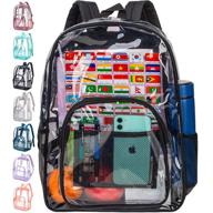 🎒 transparent clear backpack for school - enhance visibility and safety logo