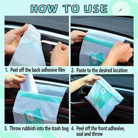img 1 attached to Convenient Stick-On Car Trash Bags - 52pcs Disposable & Waterproof Bags, Ideal for Cars, Bedrooms, Bathrooms, Offices, Kitchens