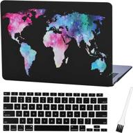 🌵 2020 macbook air 13 inch case a2337 a2179 - world map hard shell cover sleeve matte rubberized + silicon keyboard cover and dust brush - cactus design notebook logo