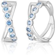earrings gemstones hypoallergenic packaging swiss blue topaz logo