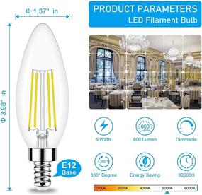 img 1 attached to 💡 Find Your Perfect Lighting with the Candelabra Small Light: Daylight Dimmable Solution
