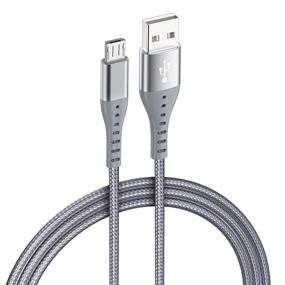 img 3 attached to 🔌 SHSIXIN Micro USB Cable (4-Pack, 10/6/6/3FT) - Long Android Charger Cord for Samsung Galaxy, LG, Kindle, and More