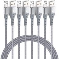 🔌 shsixin micro usb cable (4-pack, 10/6/6/3ft) - long android charger cord for samsung galaxy, lg, kindle, and more logo