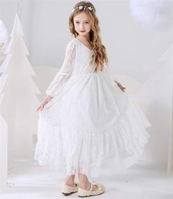 img 3 attached to CQDY White Children Communion 6 7T Girls' Clothing: Elegant and Dainty Attire for Special Occasions