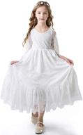 cqdy white children communion 6 7t girls' clothing: elegant and dainty attire for special occasions logo