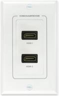 🔌 mediabridge hdmi wall plate (2 port) - supports 4k, 3d, arc - limited time offer: free metal mounting bracket! get your 2-piece inset wall plate for 2 hdmi (part# wp1-hdmix2) now! logo