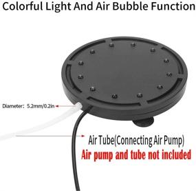 img 1 attached to 🐠 Enhanced 5-Inch LED Aquarium Bubble Light: 12 LEDs, Submersible Pump, Fish Tank Decoration for Turtles and Fish Tanks