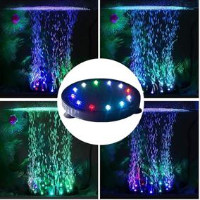 img 3 attached to 🐠 Enhanced 5-Inch LED Aquarium Bubble Light: 12 LEDs, Submersible Pump, Fish Tank Decoration for Turtles and Fish Tanks