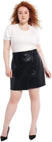 img 3 attached to Stretchy Zipper Bodycon Skirts and Clothing for Women in Genuine Leather