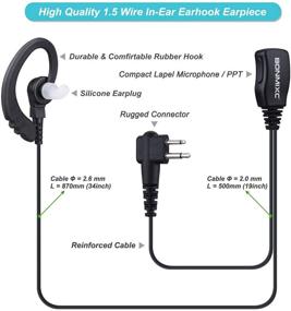 img 2 attached to BONMIXC Earpiece Headset Compatible Motorola