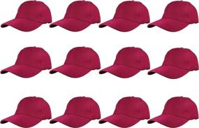 img 4 attached to 🧢 Wholesale LOT of 12 PC's Gelante Plain Adjustable Back Strap Baseball Caps