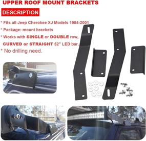 img 2 attached to 🚙 Jeep Cherokee XJ 1984-2001 Upper Roof Windshield 50'' LED Light Bar Mount Bracket for XJMOTO