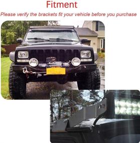 img 1 attached to 🚙 Jeep Cherokee XJ 1984-2001 Upper Roof Windshield 50'' LED Light Bar Mount Bracket for XJMOTO