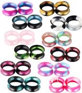 👂 24pcs ultra thin silicone ear skin flexible flesh tunnel expander kit - same sizes 6g-25mm logo