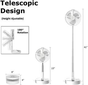 img 2 attached to 🌬️ YOUDirect Portable Misting Fan: Telescopic USB Rechargeable Desk Fan with Lights - 4 Speeds, Adjustable Height, and Travel-friendly Cooling with Humidifier