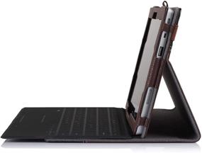 img 1 attached to 📚 ProCase Premium Folio Case for Surface Pro 2/Pro, Compatible with Microsoft Keyboard, with Multiple Viewing Angles - Brown/Black