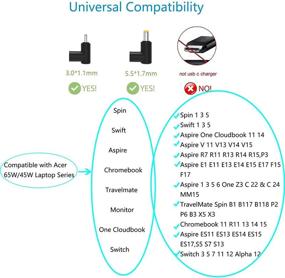 img 1 attached to 💻 Top-Rated UL Listed AC Charger for Acer Aspire 5 Slim Laptop A515-54 Series - 597W 79J5 73WC Adapter Power Supply Cord