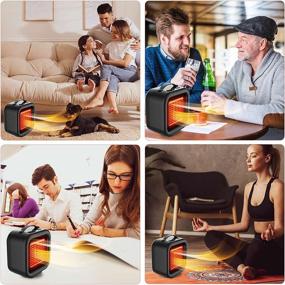 img 1 attached to 🔥 Portable Indoor Space Heater, 1000W/650W PTC Electric Ceramic, Adjustable Shaking Head, Quick 3S Heat Up, Overheat & Tip-Over Protection, Ideal Heater Fan for Office, Home