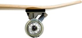 img 2 attached to 🛹 Improved Yocaher Blank/Checker Kicktail Complete Longboard Cruiser: Black Widow 80A Grip Tape, Aluminum Truck, ABEC7 Bearing, 70mm Skateboard Wheels