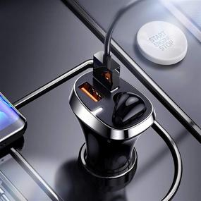 img 2 attached to 🚗 Joyroom Car Charger with TWS Bluetooth Earbud - QC 3.0, 4.8A/30W - Dual Port Fast Charging - Compatible with iPhone 12/11/MAX/Xs, Note 9/Samsung S8/S9/S10, iPad - Black