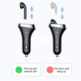 img 3 attached to 🚗 Joyroom Car Charger with TWS Bluetooth Earbud - QC 3.0, 4.8A/30W - Dual Port Fast Charging - Compatible with iPhone 12/11/MAX/Xs, Note 9/Samsung S8/S9/S10, iPad - Black