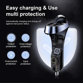 img 1 attached to 🚗 Joyroom Car Charger with TWS Bluetooth Earbud - QC 3.0, 4.8A/30W - Dual Port Fast Charging - Compatible with iPhone 12/11/MAX/Xs, Note 9/Samsung S8/S9/S10, iPad - Black