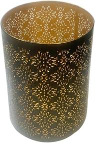 img 1 attached to 🕯️ Hosley 8 Inch Diamond Cut Candle Holder - Perfect Wedding, Spa, Lantern, Reiki Décor - Ideal for LED Candles - P9