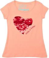 desigual girls reversible sequin peach logo