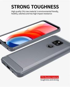 img 2 attached to 📱 Moto G Play 2021 Case with HD Screen Protector - Shock-Absorbing TPU Bumper Cover, Soft Rubber Protective Case for Motorola Moto G Play 2021 (Gray Brushed TPU)