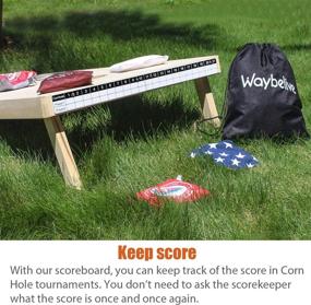 img 1 attached to 🎯 2-Pack Magnetic Cornhole Scoreboard with Round Flat Washer - Durable, Easy to Install, White & Black - Keep Score for 2 Cornhole Boards