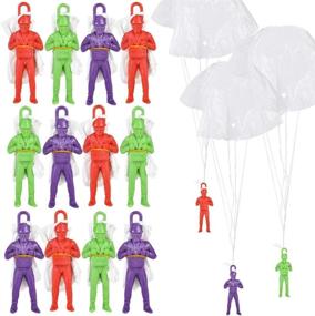 img 1 attached to 🪂 Assorted Paratroopers Parachutes by ArtCreativity