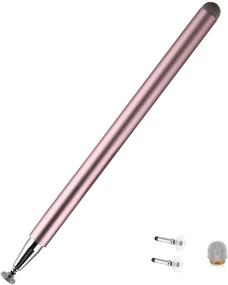 img 4 attached to 🖊️ Rose Gold Stylus Pen for Touch Screens - Apple iPad Compatible, Capacitive Pencil for Student Drawing & Writing - High Sensitivity Stylus for Tablet & Smartphone Touch Screen Devices
