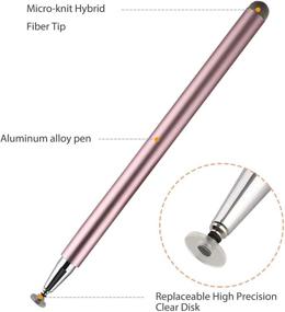 img 3 attached to 🖊️ Rose Gold Stylus Pen for Touch Screens - Apple iPad Compatible, Capacitive Pencil for Student Drawing & Writing - High Sensitivity Stylus for Tablet & Smartphone Touch Screen Devices