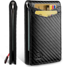 img 4 attached to Zitahli Men's Slim Wallets – Optimal Blocking for Men's Accessories