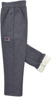 winter warm jogger pant: amebelle boys girls' fleece-lined sweatpants for ultimate coziness logo