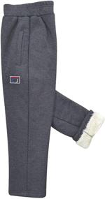 img 4 attached to Winter Warm Jogger Pant: AMEBELLE Boys Girls' Fleece-Lined Sweatpants for Ultimate Coziness